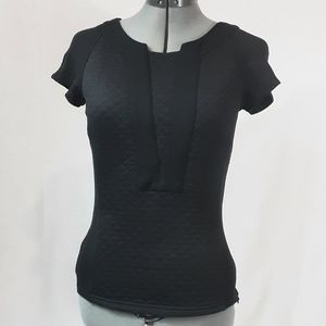 Elegant Body-con Black T- Shirt